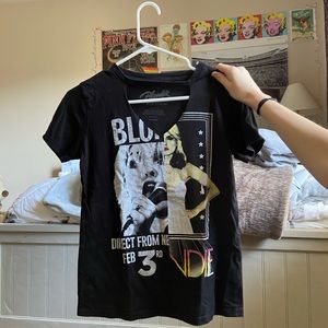 pacsun blondie choker graphic tee